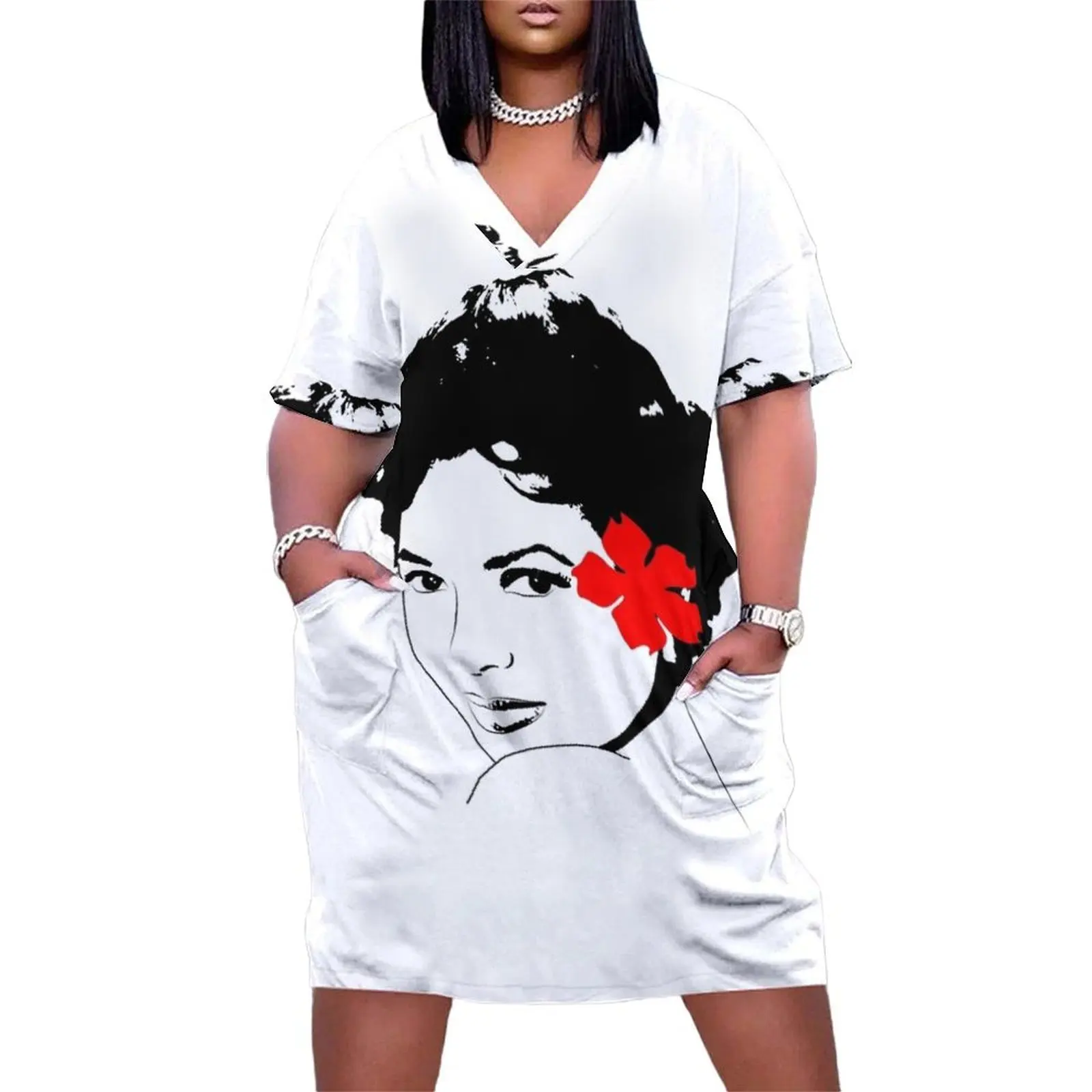 

The Miss Dorothy Dandridge Loose Pocket Dress Women's summer long dress Women's summer skirt Dance dresses