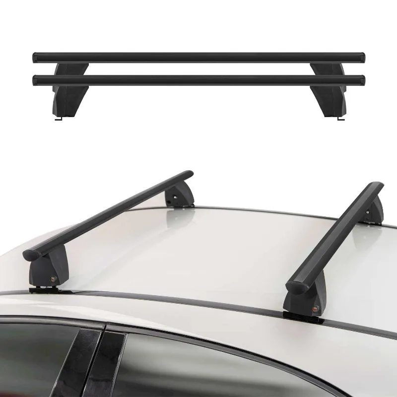 For BMW iX 2022-2025 Roof Rack Cross Bars Aluminum Black Luggage Carrier 2pcs