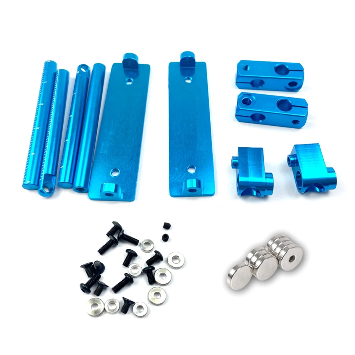 BAAA-Flat Magnet for RC Car Body Shell Mount Kit for Tamiya TT01 TT02 HPI Sakura 1/10 RC Racing Car Touring Car Blue