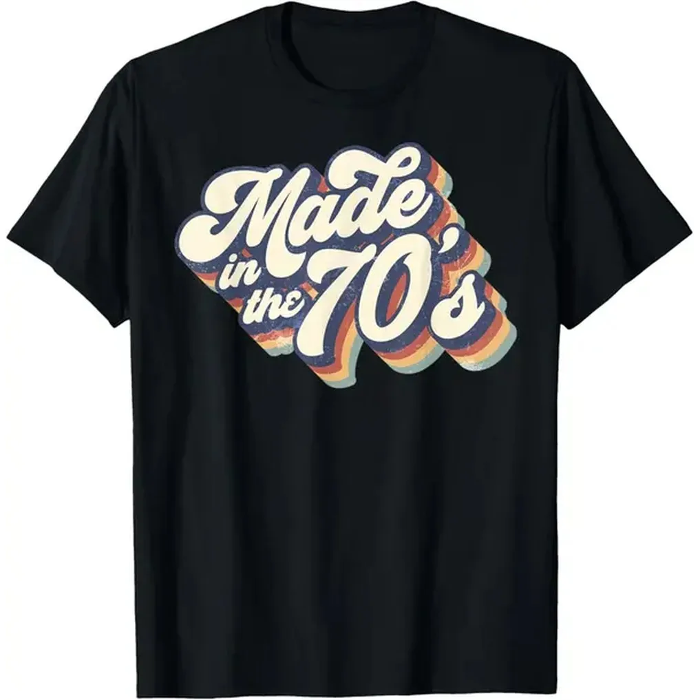 [100% Cotton] Made In The 70'S Retro Funny Vintage 1970S Party Gifts T-Shirt Golf Gift T-Shirt For Men And Women