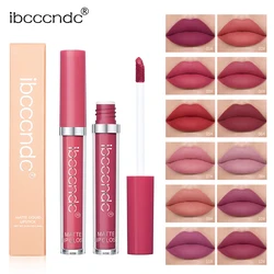 12 Color Matte Velvet Lip Gloss Waterproof Long-lasting Liquid Lipstick Cosmetic Beauty Keep 12 Hours Moist Lip Gloss Makeup