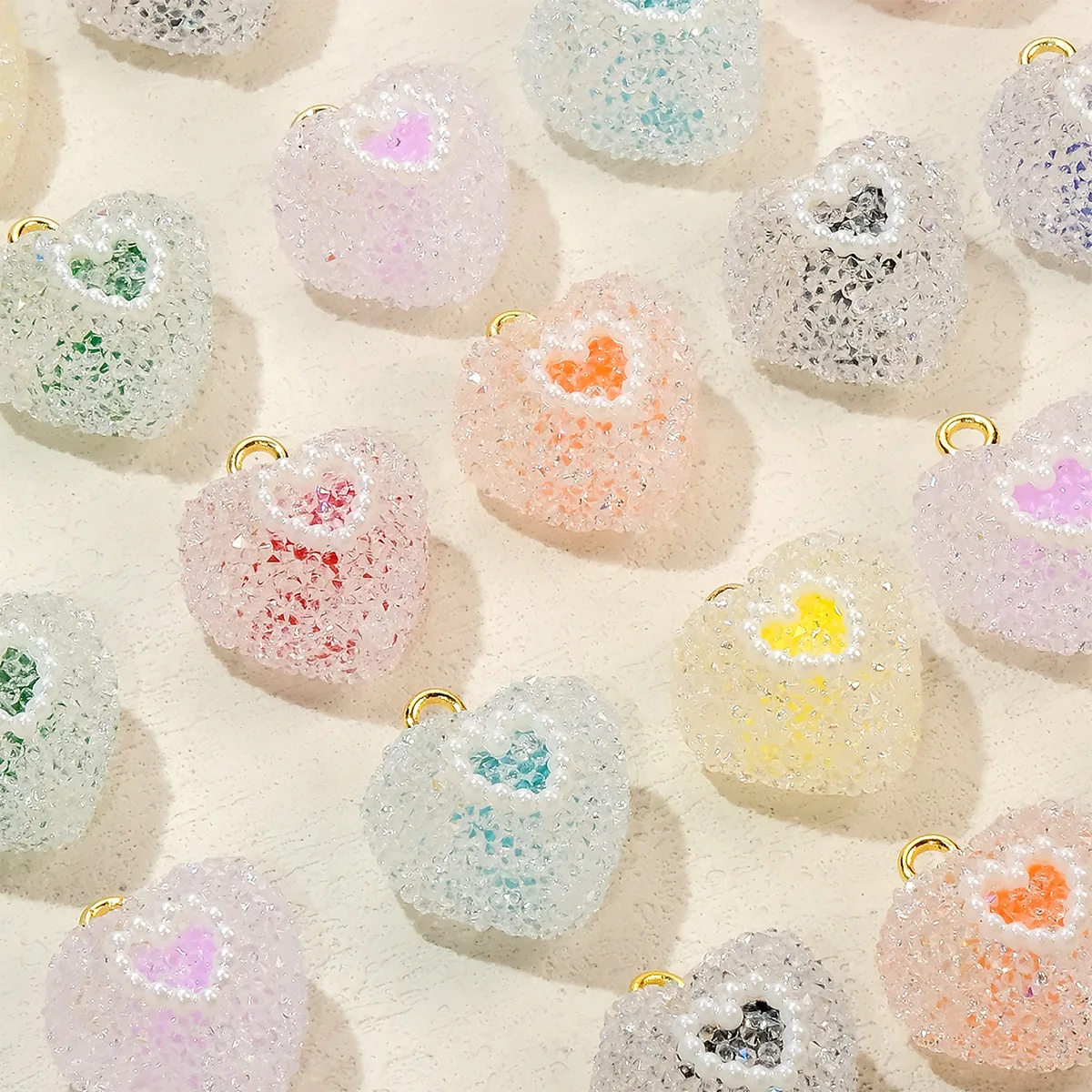 

2pcs Heart Charms Pendants for Neckalce Accessories Matte Texture DIY Making Jewelry Phone Pendants Gifts for Girls