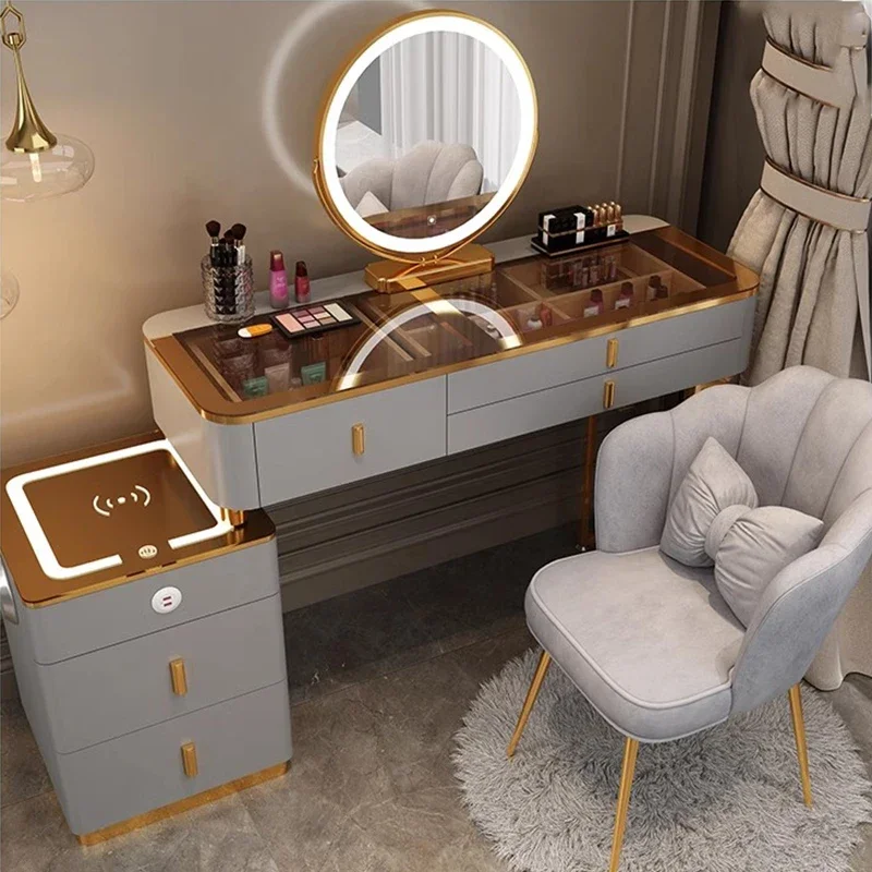 Mesita de noche con cajones para salón de maquillaje, mueble de dormitorio, consola