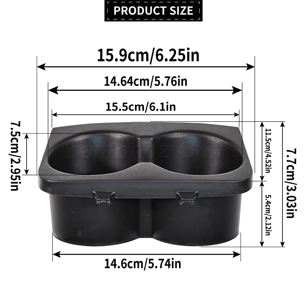 Cup Holder Drink Holder Center Console Insert Black 9839834177 For