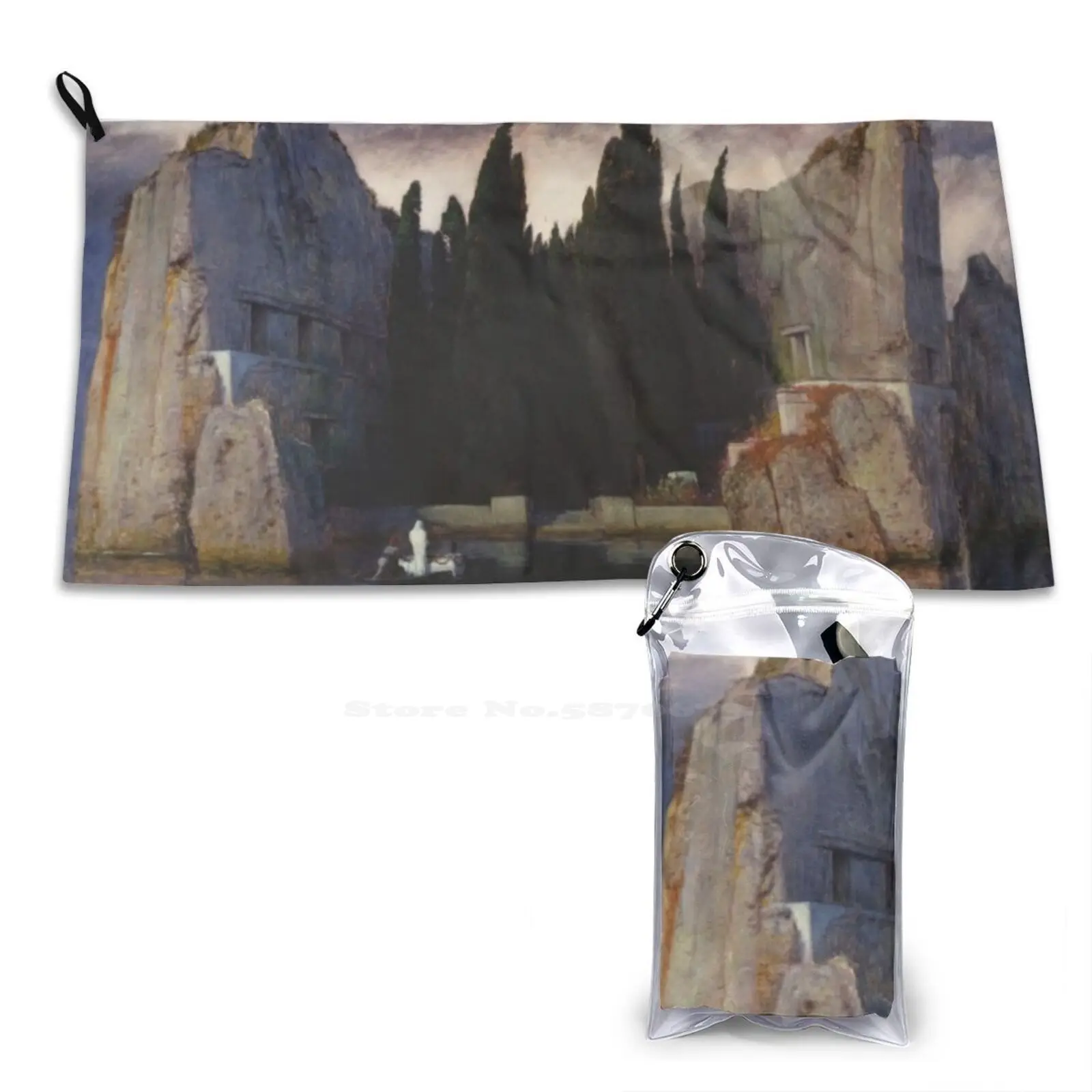 Isle Of The Dead Third Version , 1883 By Arnold B?Cklin Personalized Soft Shower Quick Dry Towel Arnold B?Cklin Isle Dead