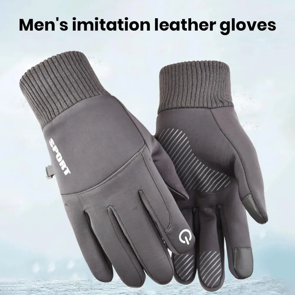 

Riding Gloves Weather Thermal Gloves Windproof Winter Cycling Mittens Thick Warm Anti slip Skiing Gloves