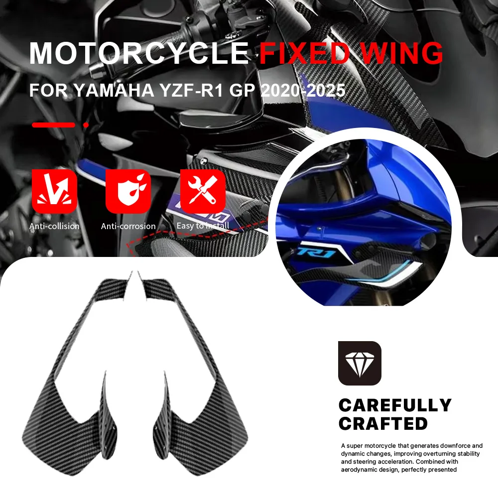 

For YAMAHA YZF-R1 YZFR1 YZF R1 GP 2020-2025 Motorcycle Fixed Wing Spoiler Fairing Side Panel Winglet Aerodynamic Wing Aileron