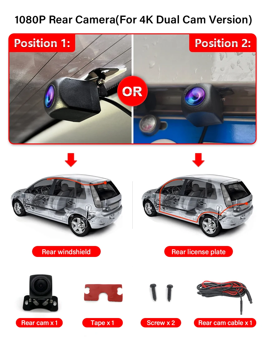 For Haval H6 2021 2022 2023 Front and Rear 4K Dash Cam Car Camera Recorder UHD Dashcam WIFI Car Dvr Recording Devices Accessorie