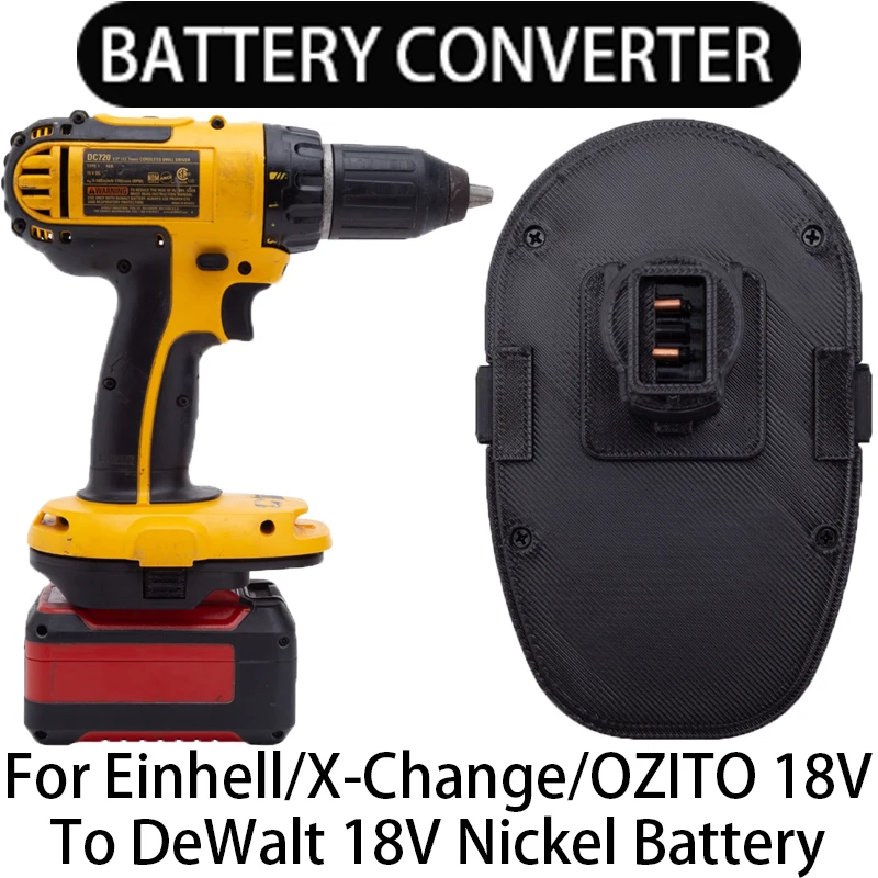 Adapter for DeWalt Nickel Tools To Convert To Einhell/X-Change/Ozito 18V Li-ion Battery Adapter Power Tool  Accessories