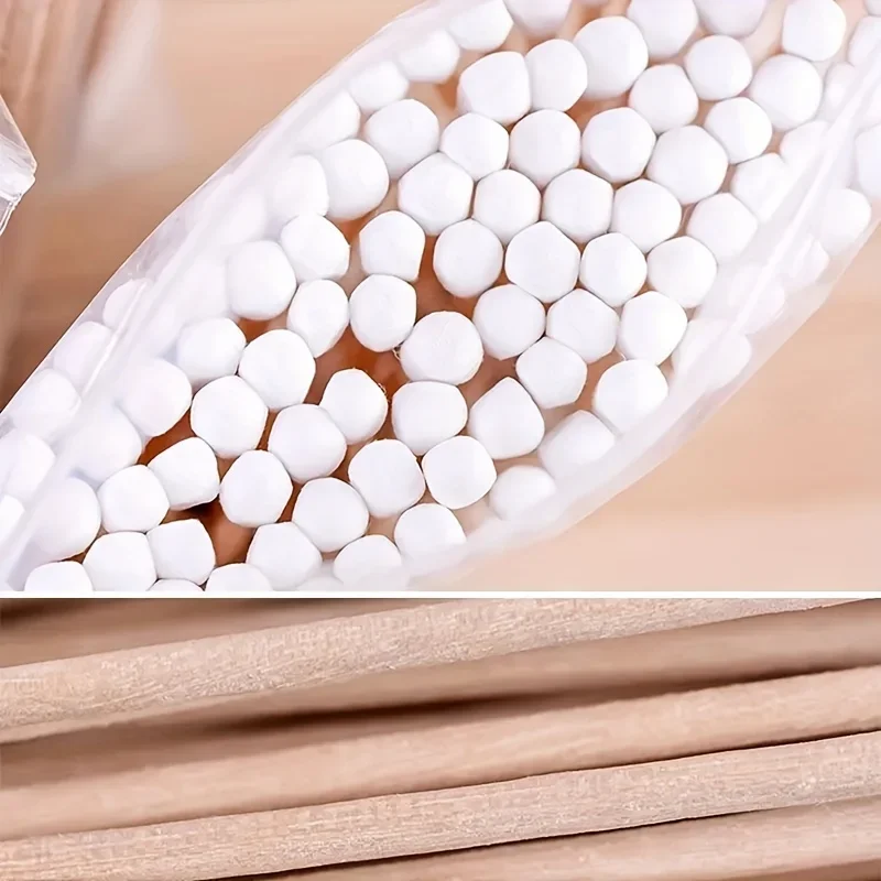 100/500/700/1000pcs Double Head Wood Cotton Swab Nose Ears Cleaning Women Makeup Tools Lipstik Cotton Buds  Bastoncillos Oidos