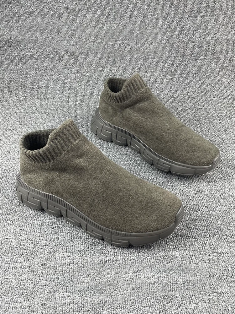 

Large size new suede couple shoes Zhongbang warm one-pedal soft-sided casual socks shoes