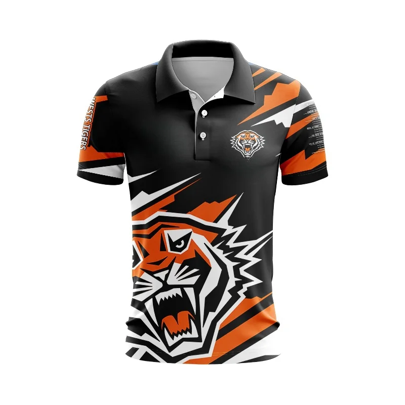 Polo West Tigers Casa Rugby Jersey para homens, 2021