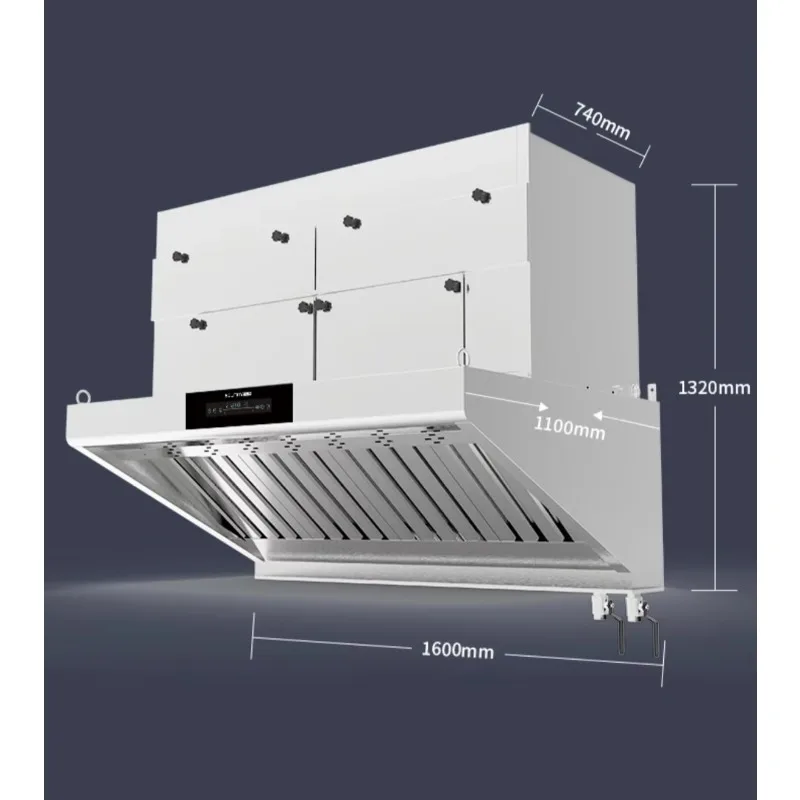 Commercial Customizable Ductless Kitchen Hood Filter Emission Commercial Exhaust Range Hood