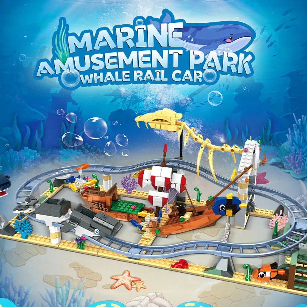 

Конструктор «Подводные американские горки» из 773 деталей - креативный набор для сборки, украшение для дома и праздничный подарок