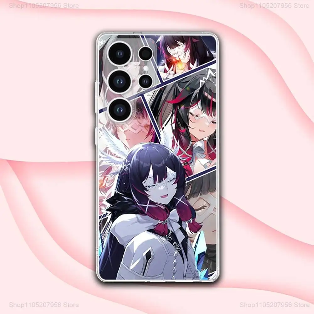 G-Genshin Columbina Impact For Samsung A30,71,51,S9,10,20,Ultra,FE,Lite,S25,24,22,23,21,PIus Transparent Soft Phone Case