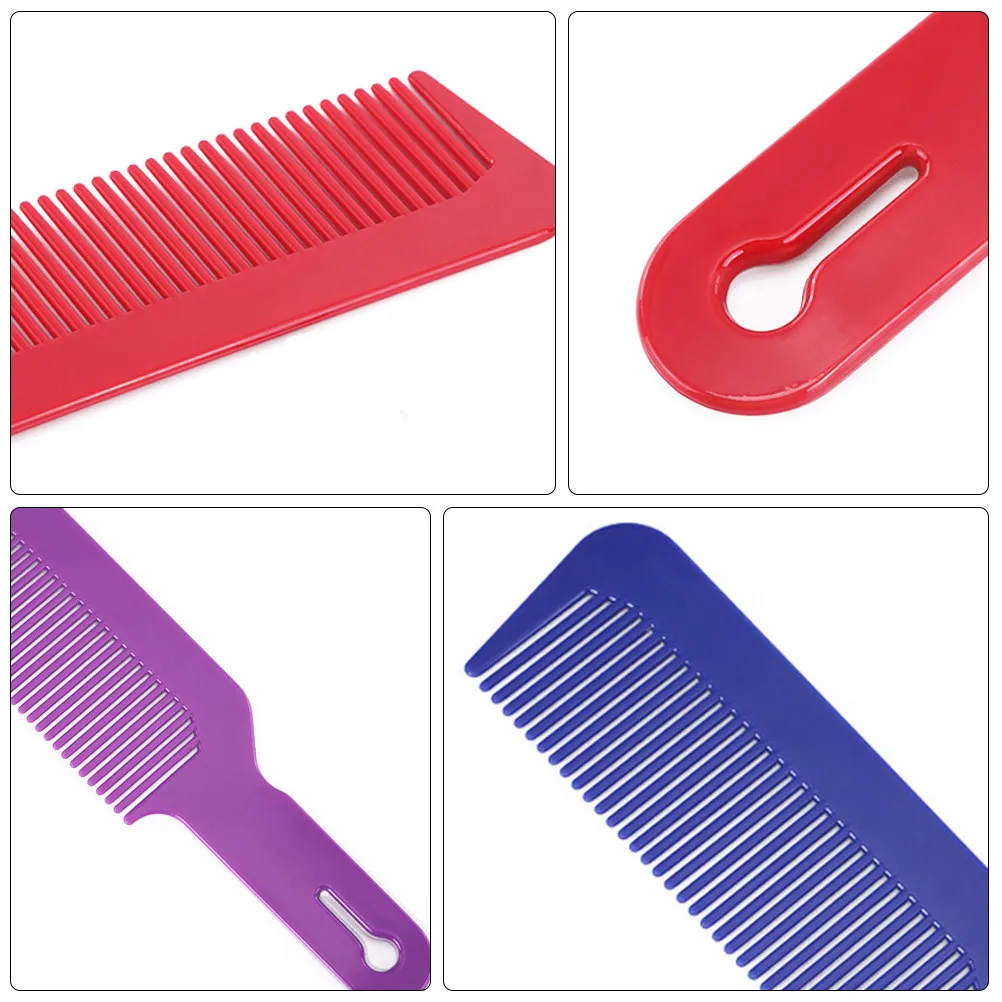 

5Pcs Male Hairdressing Comb Plastic Barber Haircut Tool Smooth Combing Scalp Safe Round Teeth Salon Portable Dual Purpose Comb