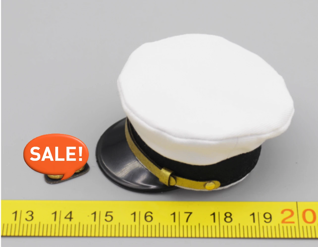 

White Large Eave Hat Model for 1/6 Scale Soldier DID MA80181 US Navy Pilot