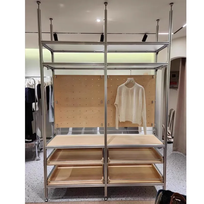 

Aluminum Profile Birch Ocean Board Hole Board Shelf Exhibition Rack Aluminum Profile Display Rack