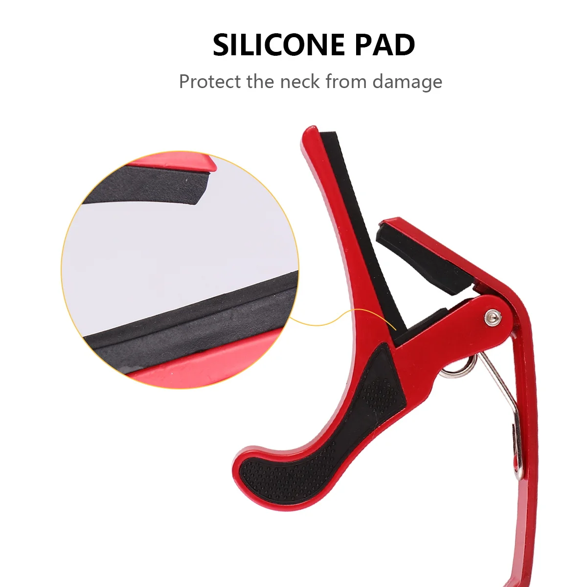 

5Pcs Professional Ukulele Sandhi Metal Sandhi Gripper Gripper Guitar Accessories (Red + Gold + Silver + Blue)