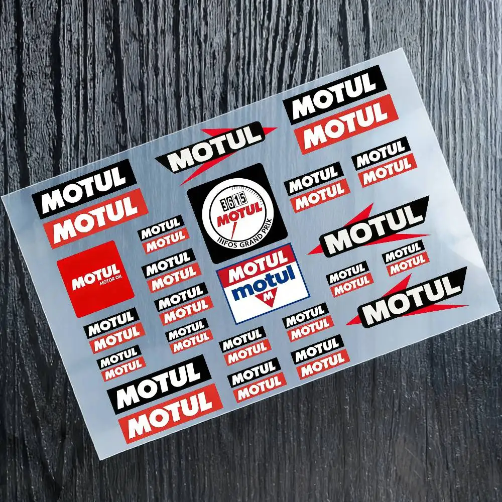 

For MOTUL Motorcycle Reflective Stickers Waterproof Decals For Helmet Scooter Fuel Tank Toolbox Racing