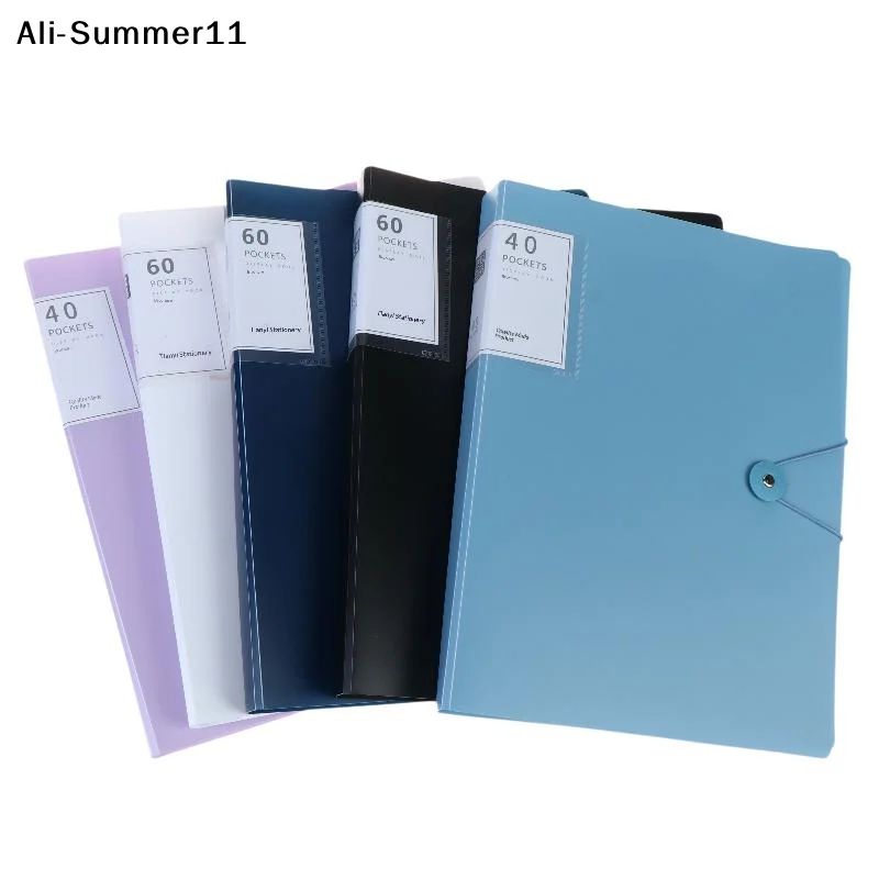 

【Gt1】1Pc 2026 PP Transparent 60/100 Pockets A4 File Insert Folder Waterproof Documents Papers School Office Stationery Supplies