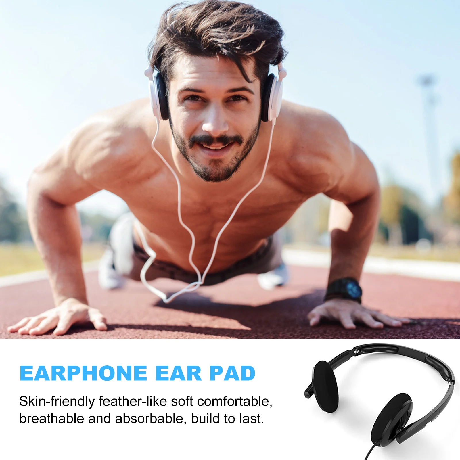 

30pcs Headset Ear Cushion Replacement Earpad Skin-Friendly Super Padded Noise Blocking Comfortable Breathable Universal Fit For