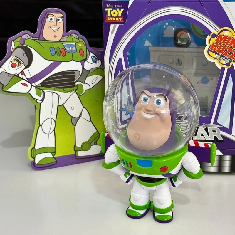 Oferta Especial: Figura de Acción Original de Buzz Lightyear de Disney Toy Story de 14 cm, Lámpara de Noche de Burbujas, Muñeco de Juguete, Linda Decoración para Habitación