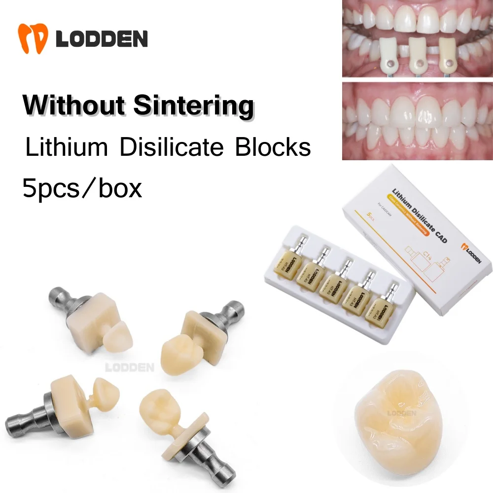 

Lithium Disilicate Class Ceramics without Sintering Block Dental CAD CAM Sirona Cerec Lab Materials LT HT Lodden