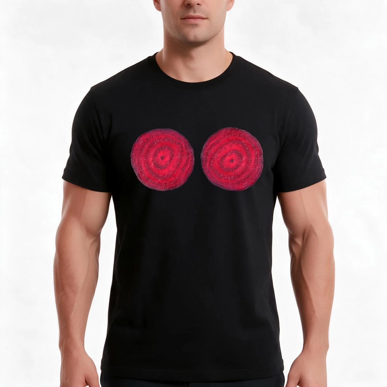 Slice of beetroot T-Shirt, Summer Casual Cotton Tee, Oversized Streetwear Tops, Vintage Graphic Print, Loose Fit Short Sleeve