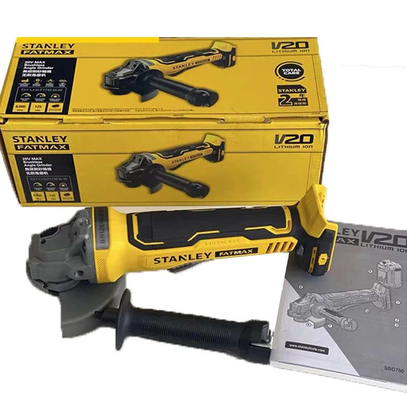 Stanley Cordless Angle Grinder SBG700 20V Fatmax V20 125mm 8000 RPM Electric Grinding Machine Power Tools