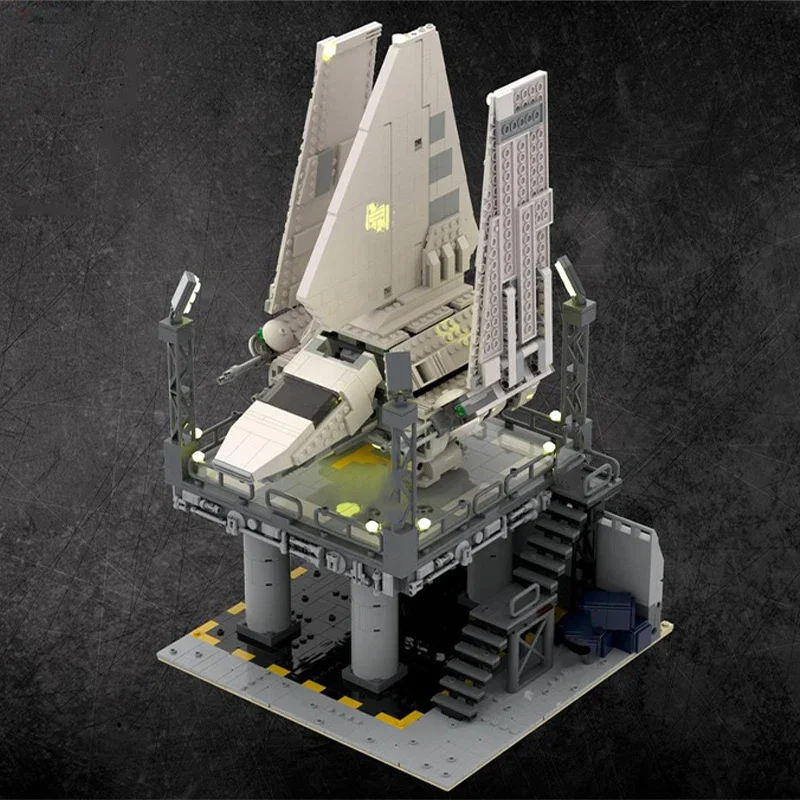 1600PCS MOC Science Fiction Movie(STAR BATTLE)Imperial Base Landport And Shuttle Architecture Building Block Model Festival Gift