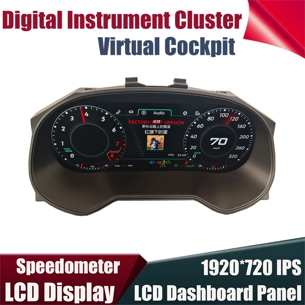 

Speedometer For SEAT Leon 5F 2013-2018 Digital Dashboard Panel Carplay Instrument Gauge Cluster Virtual Cockpit Odometer HDMI