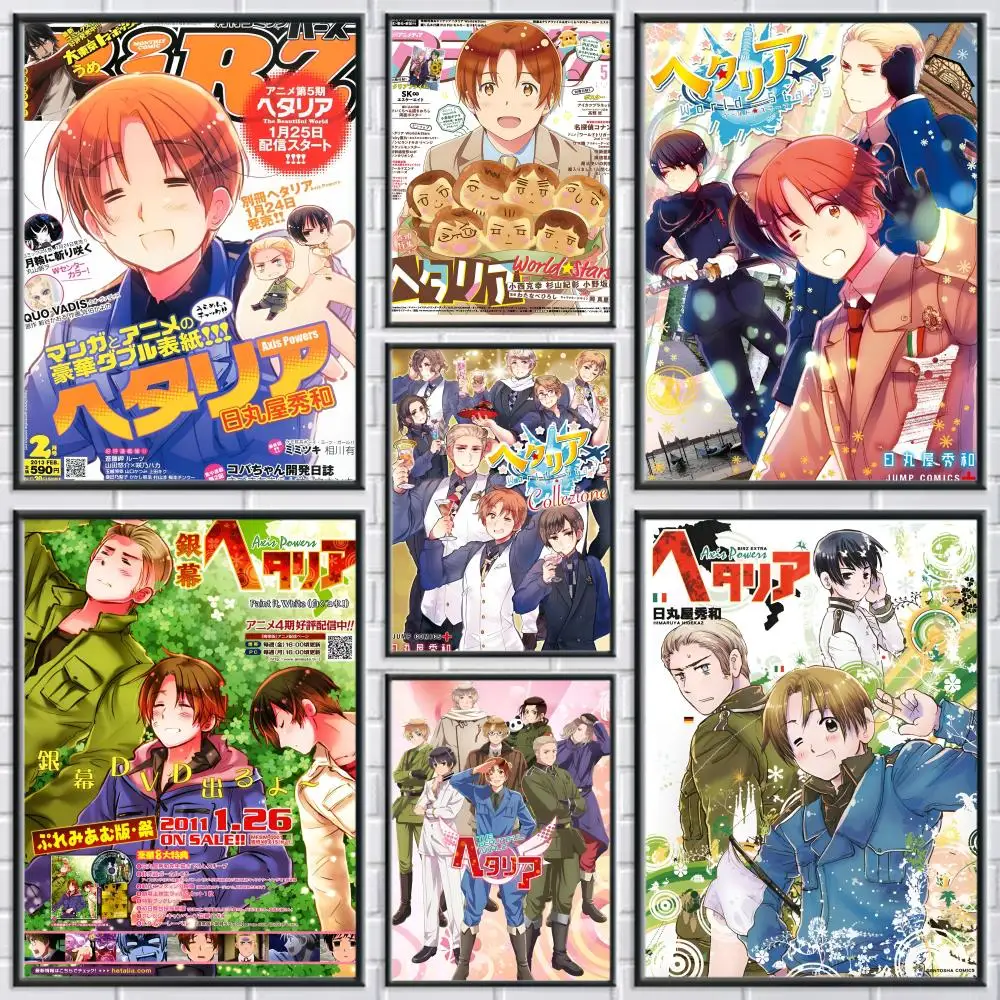 H-Hetalia, póster del mundo hermoso, regalos navideños, decoración diseñada para el hogar, restaurante, oficina, espacio, arte de pared