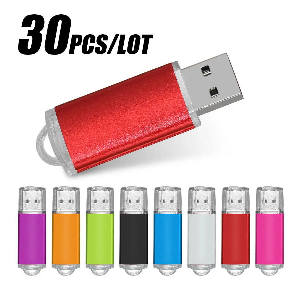 30Pcs/Lot Low Price USB Flash Pen Drives 4G 8GB Usb key 16GB 32GB Flash Disk 64GB 128GB Memory Stick 1GB 2GB Free Custom Logo