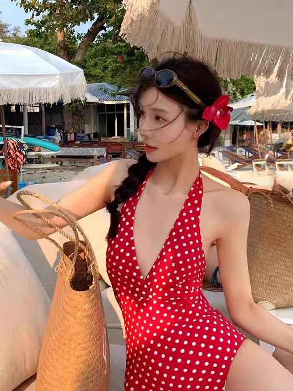 

Женский слитный купальник-бикини с V-образным вырезом Pure Desire, моделирующий фигуру, класса люкс, для пляжа, повседневный, из нейлона и спандекса