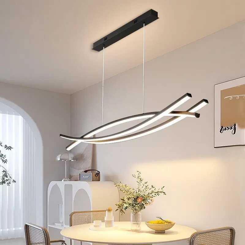 

Restaurant Chandeliers Modern Simple Nordic Minimalist Pendant Light And Luxurious One-line Bar Dining Table Desk Chandeliers