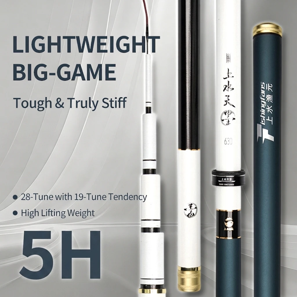 TAIGEK 5H SÜßWASSERFLUSS HIGH CARBON 3,6M-10M GRIFF LICHT CARP FISHING ROD
