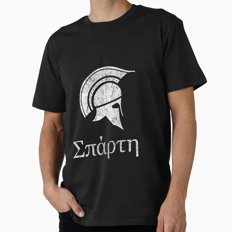 

0202 Sparta Spartan warrior helmet Ancient greece Gift T Shirt This is sparta Norse mythology Graphic Tee All size Tops S-6XL