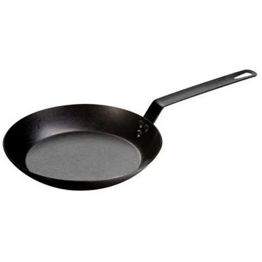 

PreSeasoned Carbon Steel Skillet Use in the Oven, on the Stove, on the Grill, or Over a Campfire 10 Inch