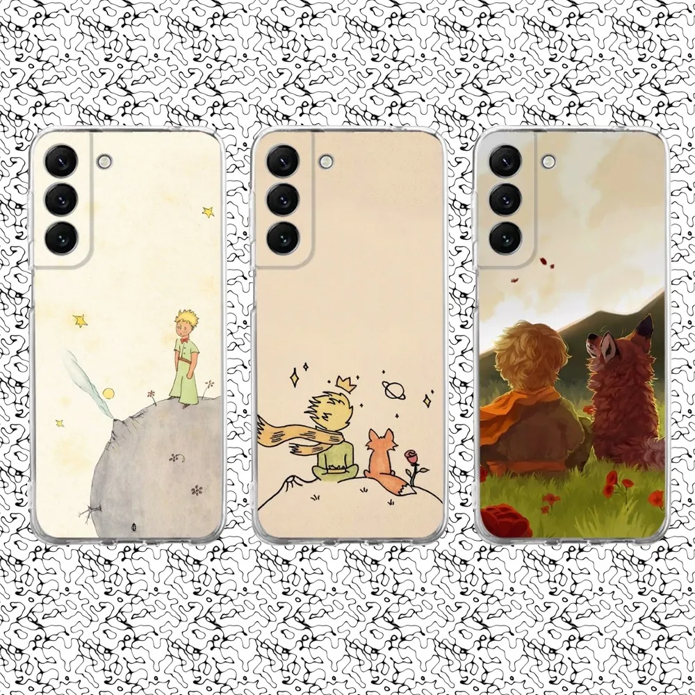 

Cute L-Little P-Prince New Phone Case Silicone For Samsung S30,S23,21,22,20 Ultra,S20 FE lite,S10,9,PIus Note20ultra Cover Clear
