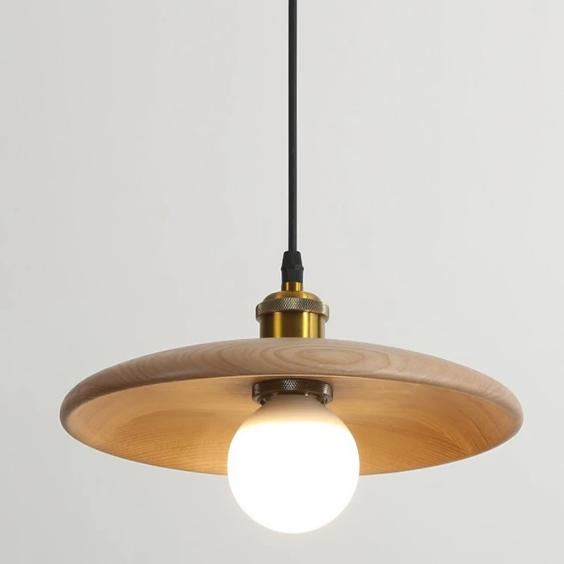 

Nordic Vintage Style Wood Pendant Light for Study Bar Counter Interior Hanging Chandeliers Lustre Cylinder LED Lighting Fixtures
