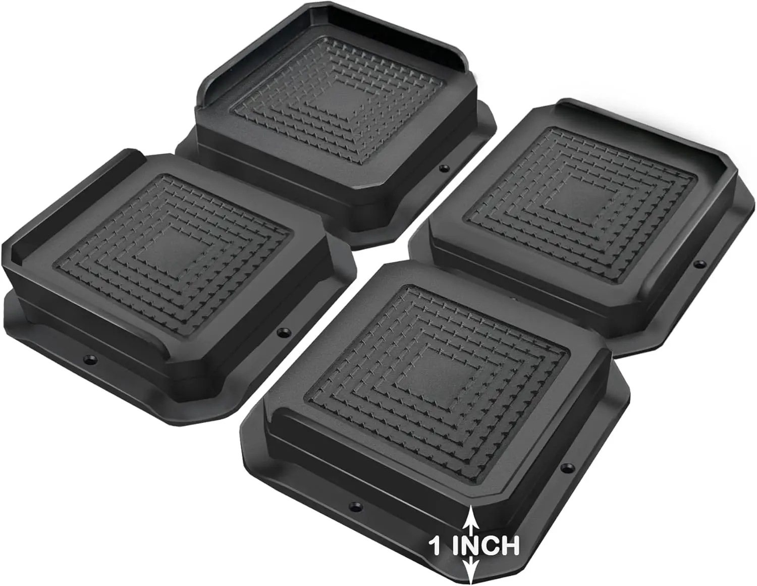 

Bed Risers 1 inch, 2 inch, 3 inch, 4 inch, 6 inch, 9 inch Heavy Duty, Oversized Furniture Risers Support up to 5,000 L