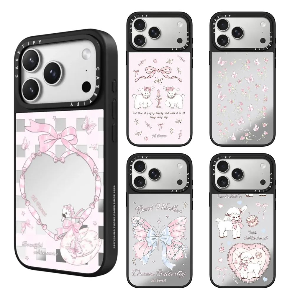

CASETiFY Hiforest Forest Morning News Influencer ribbon bow Series Magnetic case for iPhone 17 16 15 14 13 Pro Max Air Plus