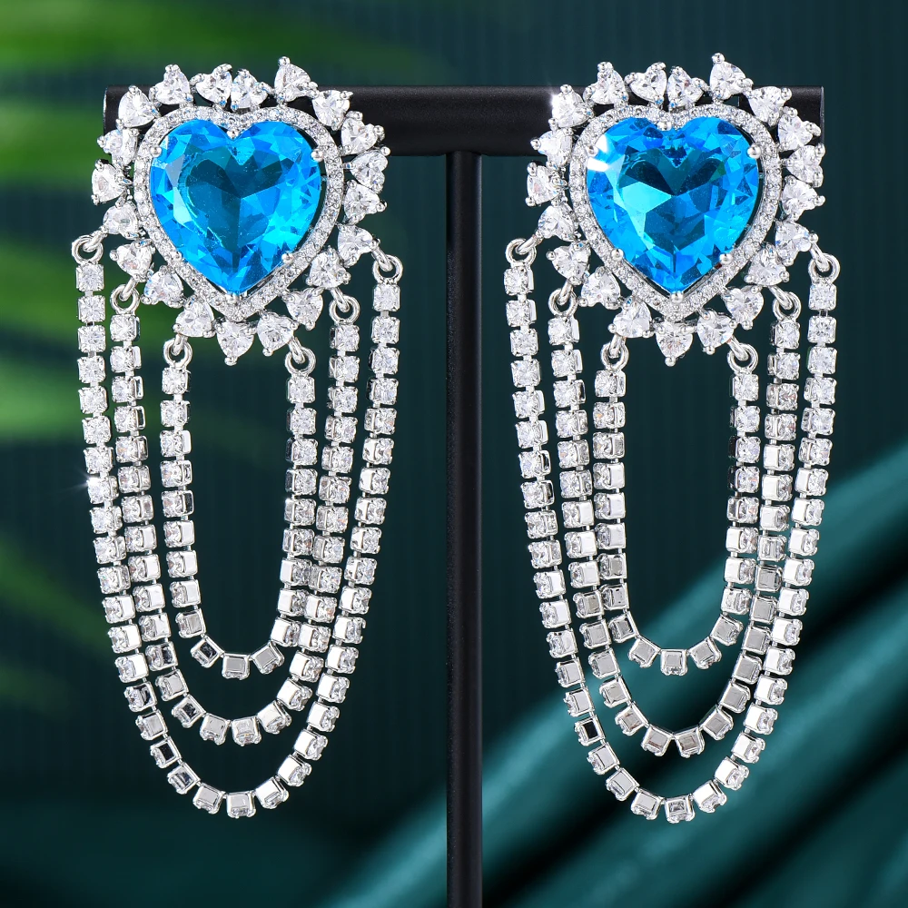 

Missvikki Luxury Bridal Earrings Original Fashion Carbon CZ Earrings Bohemia Women Sexy Girls Party Daily Jewelry High Quality
