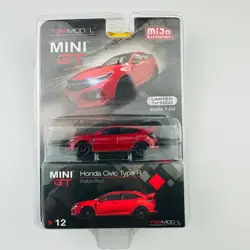 TSM Mini Gt 1/64 Minigt 12 Civic type R (FK8) Red MJ Die-cast Alloy Car Model Collection