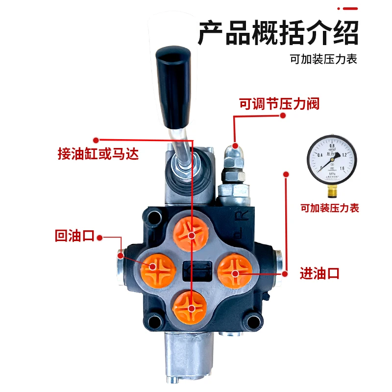 Multiway Valve Single Two-Way Hydraulic Hand-Directional Valve Distributor