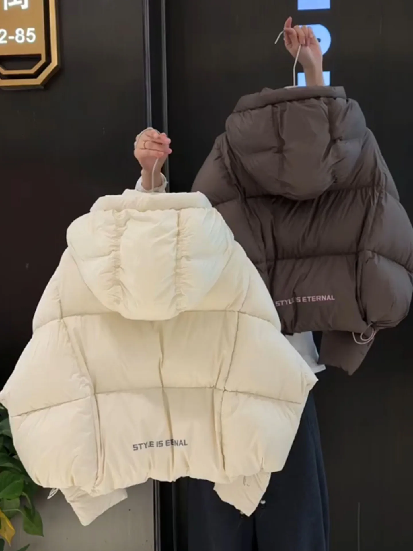 

Unique ort Hooded down Jaet Women's Winter 2025 New Small Size High-End Bread Coat Thi Outerwear Korean Sle Regular Fit