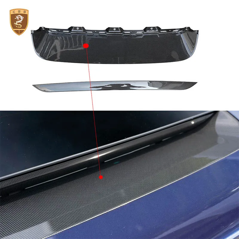 

For Ferrari 812 OEM Style Car Rear Trunk Tail Hood Bottom Glass Patch Dry Carbon Fiber Protection Tail Cover Panel Accessories