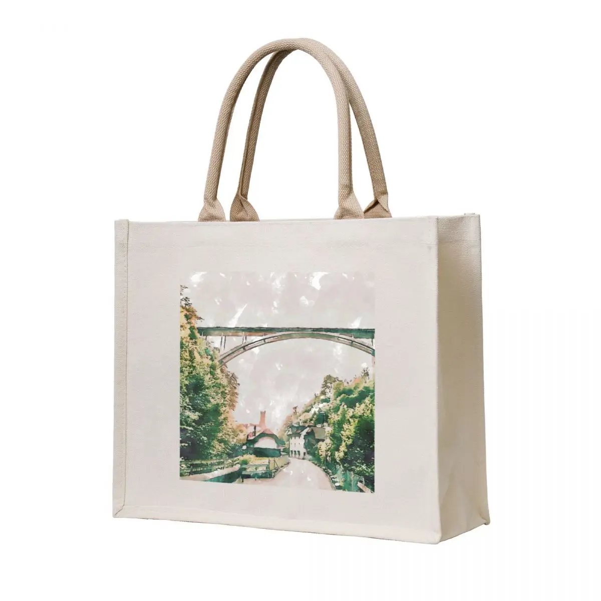 

Friborg Galterntal Gottéron watercolor Tote Bag cute tote bag Custom bag Canvas shopper women