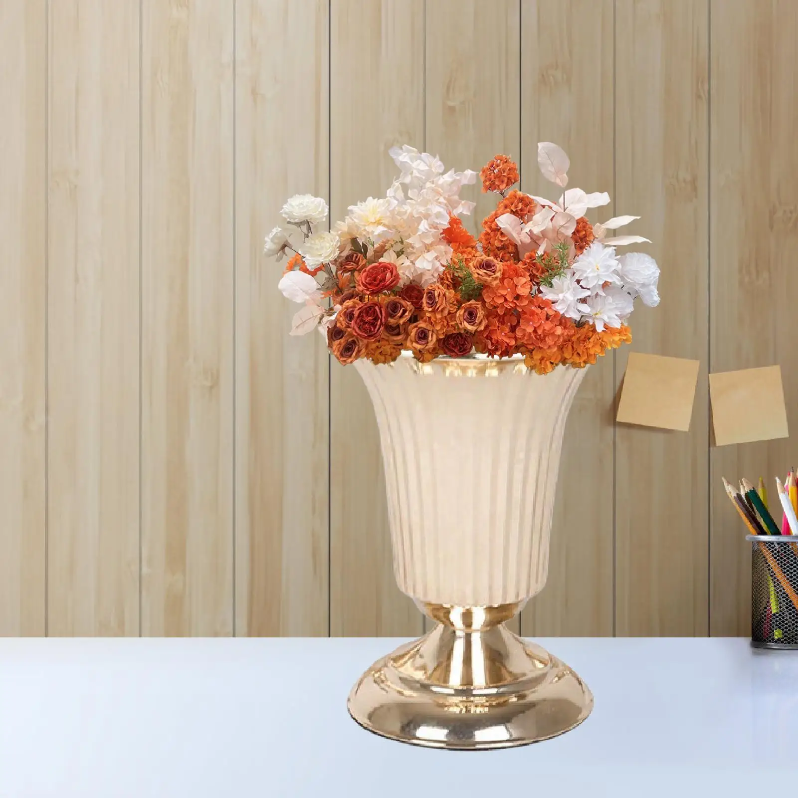 Wedding Flower Vase Flowerpot Decorative Metal Flower Stand Candle Holder for Ceremony Party Table Centerpiece Reception Event